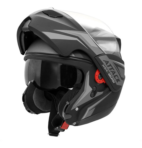 Capacete Moto Queixeira Articulada Oculos Interno Protork