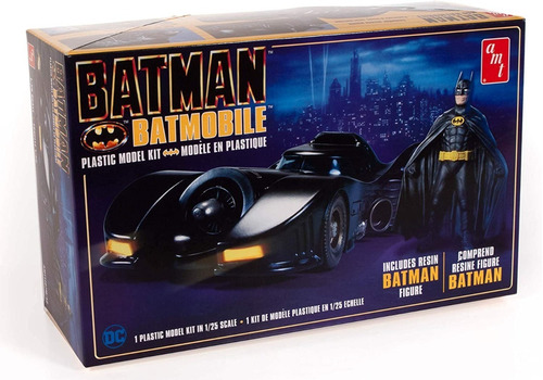 Vehiculo Figura Batmobile Con Resina Batman Figura, Negro
