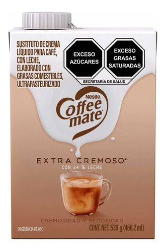 Sustituto De Crema Líquido Para Café Coffee-mate Extra Cremoso 530g