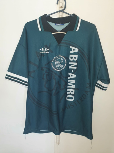 Camiseta Ajax Amsterdam Umbro Vintage Verde 1995 10 Litmanen