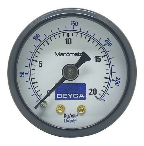 Manometro Beyca 20 Kg 40mm Rosca 1/8 Aire Gas Agua Aceite
