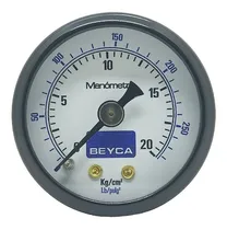 Comprar Manometro Beyca 20 Kg 40mm Rosca 1\u002F8 Aire Gas Agua Aceite