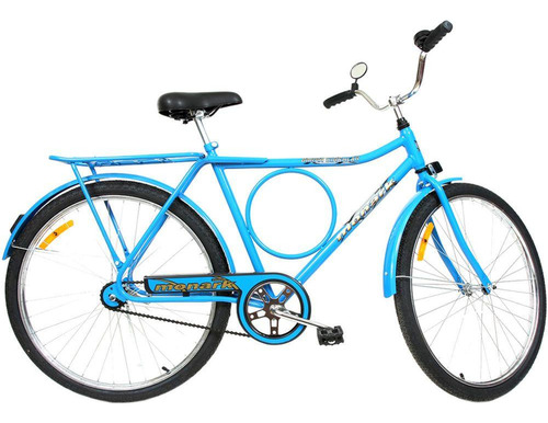 Bicicleta Monark Barra Circular Aro 26 Cor Azul