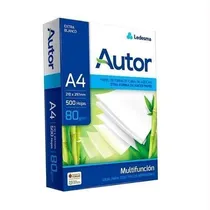 Comprar 2 Resma Autor A4 80 Gs 500 Hojas + 2 Resma Autor Oficio 80gs