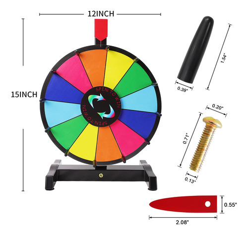 Ruleta De Premios Giratoria De Mesa De 12 Hooomyai Con 12