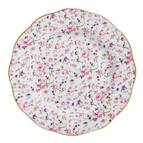 Royal Albert Rose Confeti La Placa De Ensalada, 8.2  , En Su