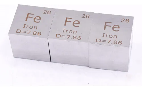Cubo De Elemento Tabla Periodica 1 Hierro Para Enseñanza
