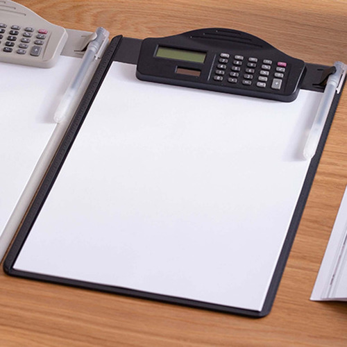 Portapapeles Con Calculadora, Con Carpetas De Archivos Con