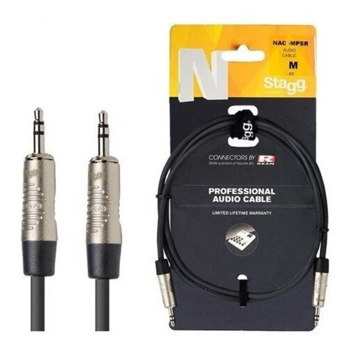Cable Mini Plug Stereo 3 Metros Profesional Neutrik Stagg