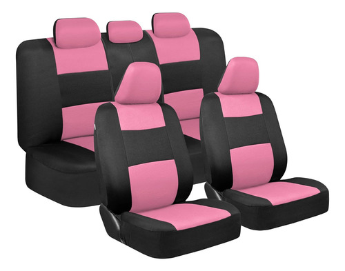 Fundas Para Asientos De Coche Bdk De Poliéster, Color Rosa