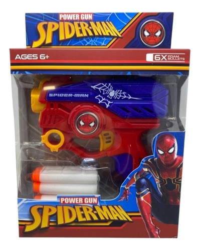 Pistola De Dardos Spiderman X6 Dardos