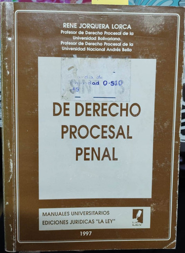 Síntesis De Derecho Procesal Penal / René Jorquera