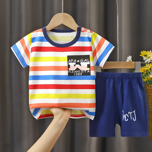 Conjunto Bebes Niño Short Traje Para Bebe Playera Verano