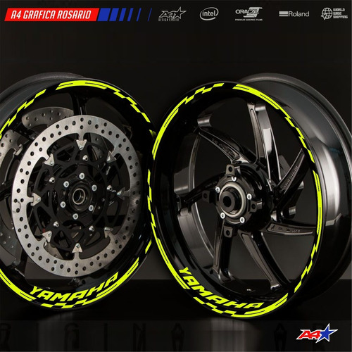 Calcos Llantas Yamaha Fz 1.6 2.0 250 R1 R3 R7 Mt03 Mt07 Fluo