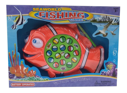 Juego De Pesca Infantil Fishing Game 15 Peces Mas Cañas 