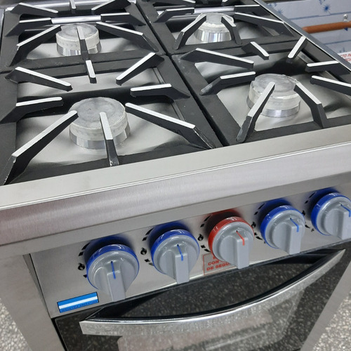 Imagen 5 de 8 de Cocina Industrial Speed 4 H 55 Cm Visor + Campana Circular