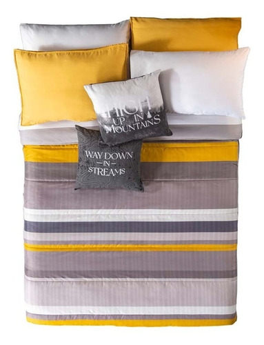 Colcha Denver Individual Con Funda Vianney Rayas Doble Vista