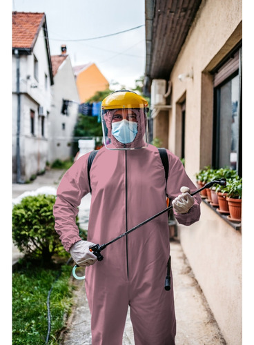 Traje De Protección Unisex Overol Quirúrgico Lavable Palo De Rosa Mediano