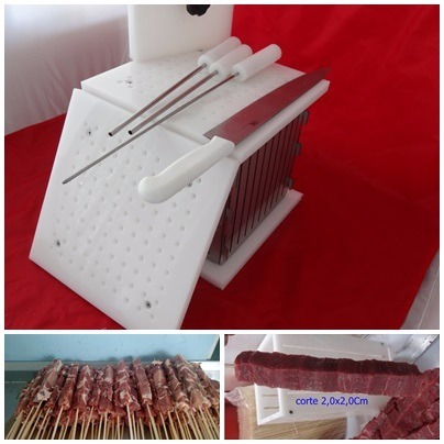Máquina Profissional P100 Espetinhos 50 A 80gr +todos Itens