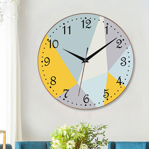Reloj De Pared Decorativo De 12 Pulgadas Con Geometría