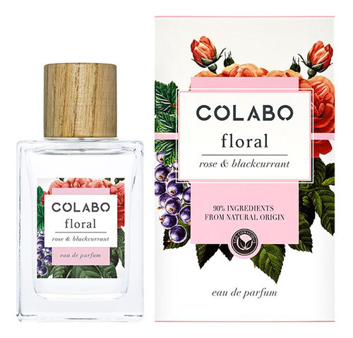 Perfume unisex Colabo Floral de rosas y grosellas negras, 100 ml