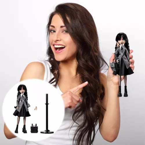 Muñeca Y Accesorios Monster High Wednesday Addams, 25 Cm