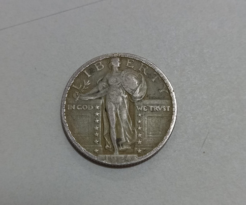 Moneda De Un Cuarto De Dolar 1924  Standing Liberty