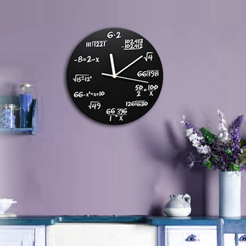 Arad Ecuaciones Matemáticas Reloj De Pared Negro