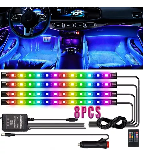 4 Barras Led De Luces Led Para Interior De Coche. Con Mando A Distancia.  Con Enchufe