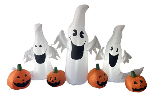 Calabaza Inflable De Halloween Decorativa Terrible Lámpara