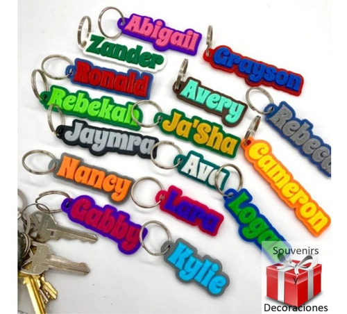 Imagen 6 de 10 de Llaveros Personalizados Con Nombre - Los Mas Lindos