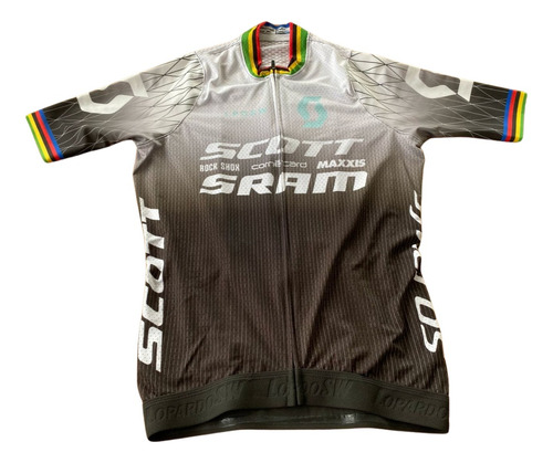 Remera Leopard Jersey Ciclismo Team Scott Sram