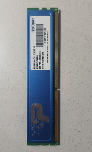 Memoria Patriot 4gb Ddr3 1333 Compatible Intel 775 Y 1156 (Usado)