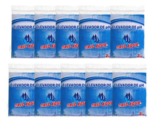 Kit 10 Barrilhas Leve Elevador De Ph Para Piscina Cris Água