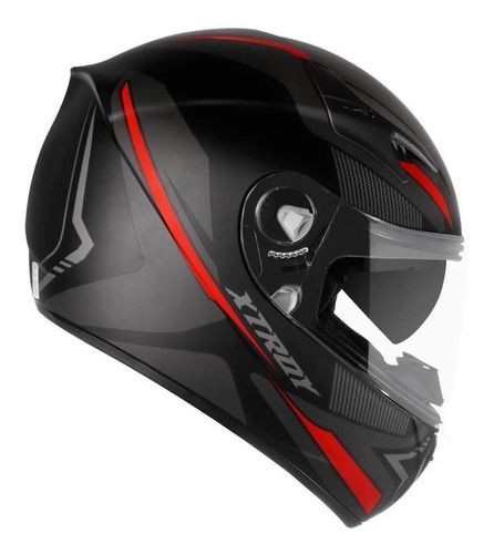 Capacete Moto Ebf Xtroy Com Óculos Interno Fumê + Narigueira