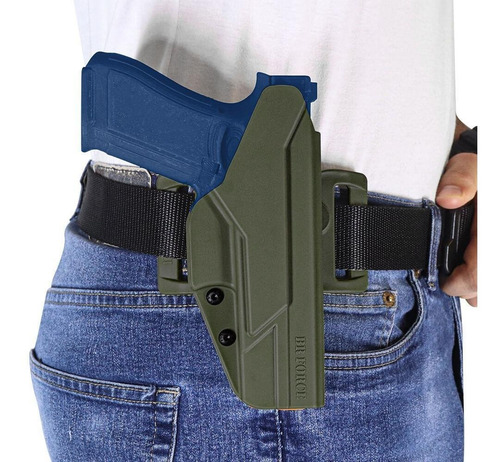 Coldre Destro Golias Owb Plataforma Glock .40 Gen5 Br Force Cor Verde