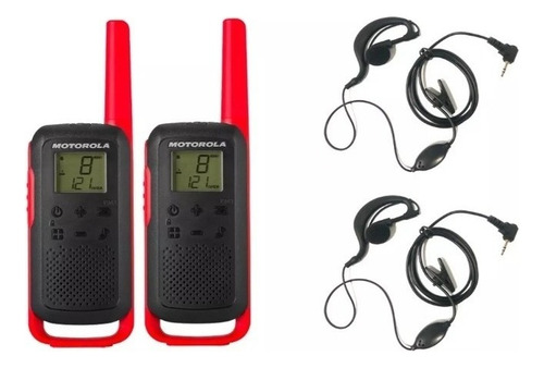 Rádio Talkabout Motorola T210br 32km E Fone De Ouvido Bandas De Freqüência Frs Cor Vermelho