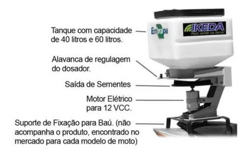 Distribuidor De Grânulos Ms 60 Triciclo 12v Ikeda + Nfe