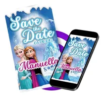 Comprar Save The Date Frozen Para Enviar Via Whatsapp