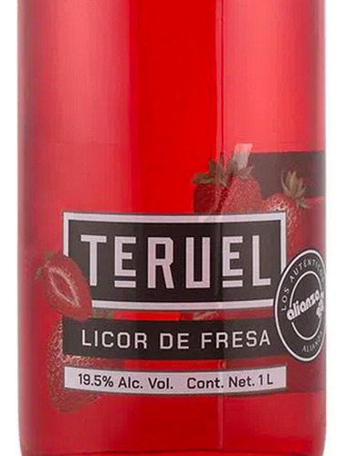 Paquete De 3 Licor Teruel De Fresa 1 L