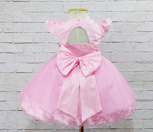 Imagem 3 de 3 de Vestido Luxo Infantil Tema Jardim Encantado Borboletas 1,2
