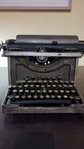 Maquina De Escribir Antigua L C Smith Pesada Coleccion (Usado)