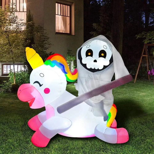 Inflable Halloween Led Adorno Decoracion Fantasmas Bruja    