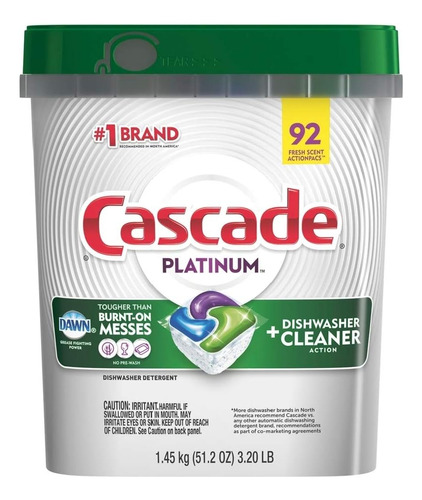 Cascade Platinum Action Pacs, 16x Potencia, Aroma Fresco, 92