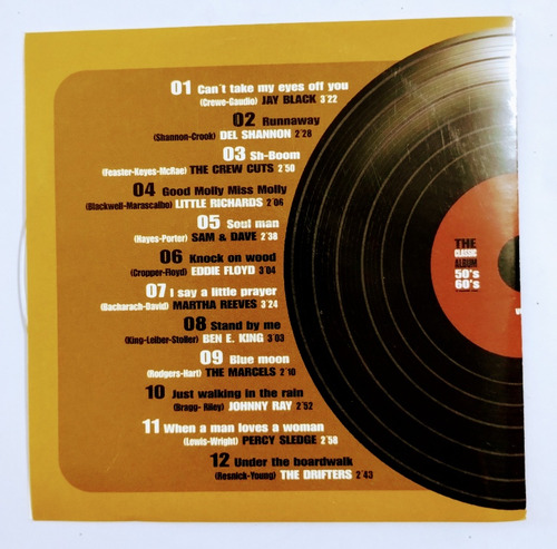 Música Década Del 50 / 60 Internacional 12 Temas Éxitos