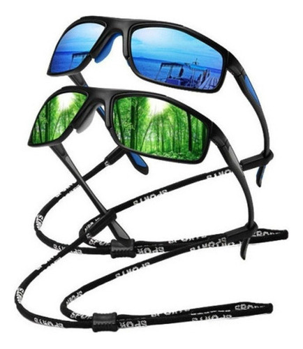2 Gafas De Sol Polarizadas Para Hombre, Pesca, Viajes, Condu Color Del Armazón A