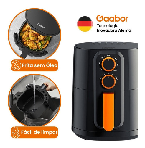 Fritadeira Elétrica Gaabor 4l Sem Óleo Air Fry 1400w 110v