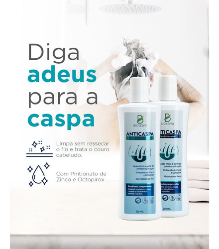 Kit Anticaspa Bioseiva Shampoo E Condicionador 250ml