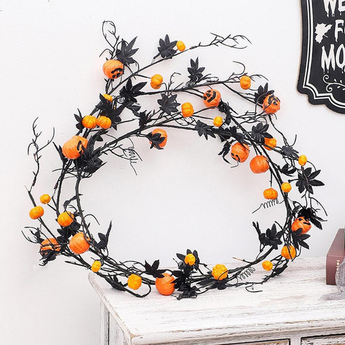Guirnalda De Hojas De Arce Para Cena De Halloween, Guirnalda