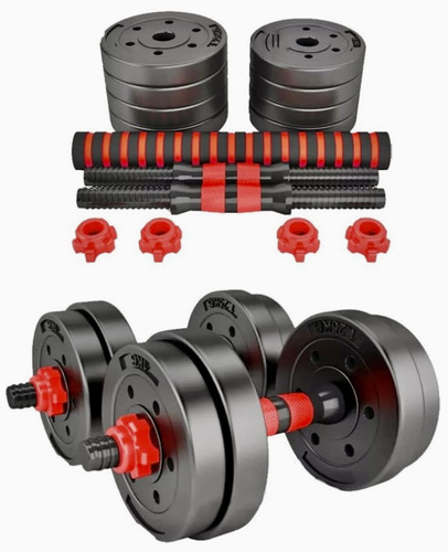 Set Mancuernas 20 Kg Kit De Mancuernas Barra Pesas Set Pesas